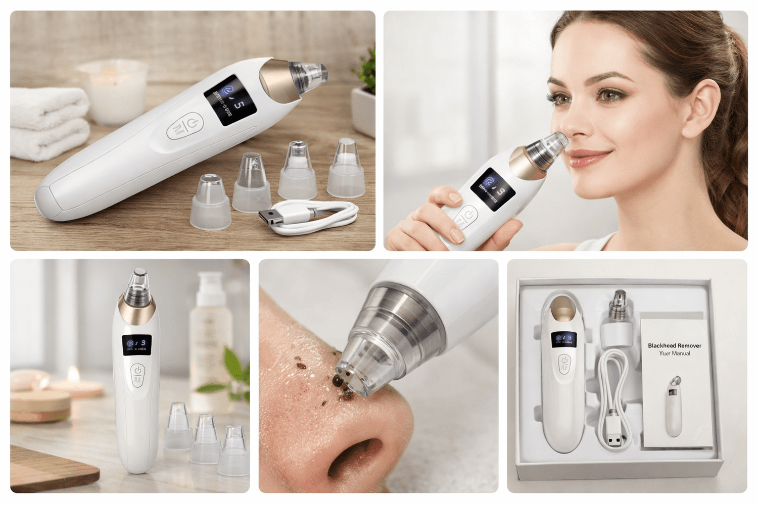 Digital Blackhead Remover Vacuum – Electric Pore Cleaner & Acne Remover - Zovio