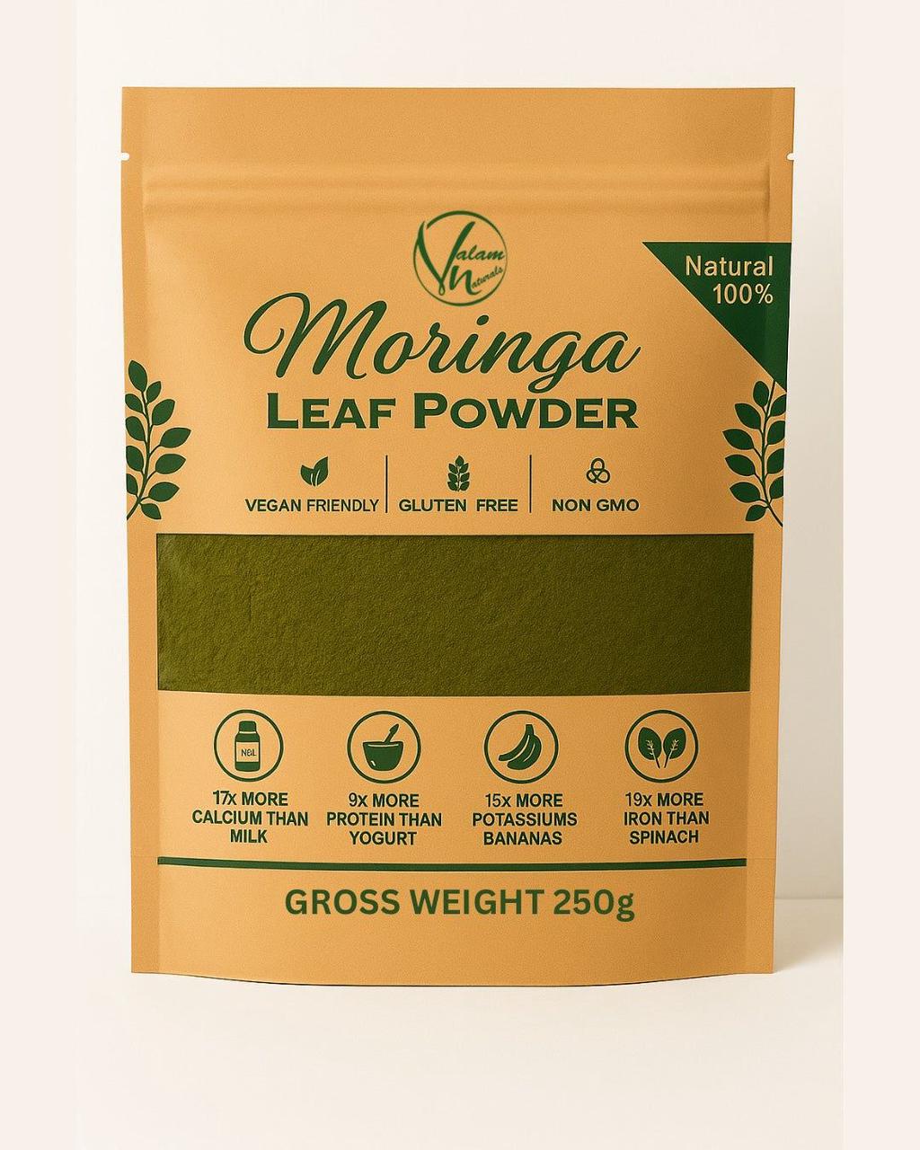 Organic Moringa Leaf Powder – 250g - Zovio
