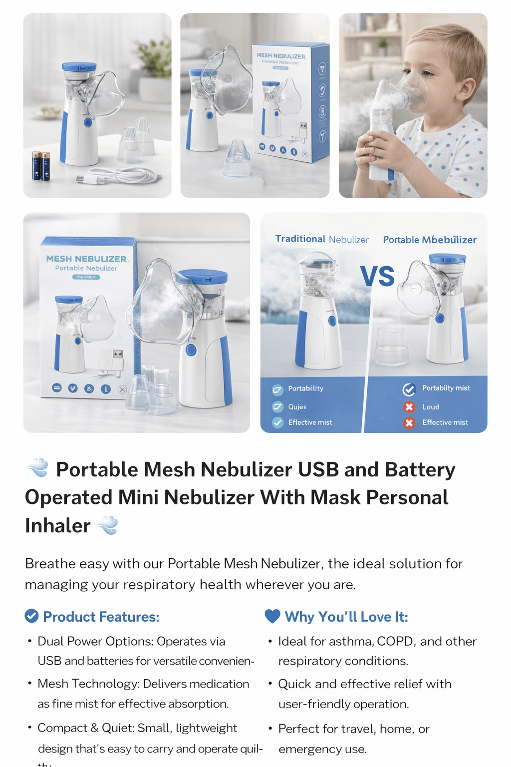 Portable Mesh Nebulizer - Zovio