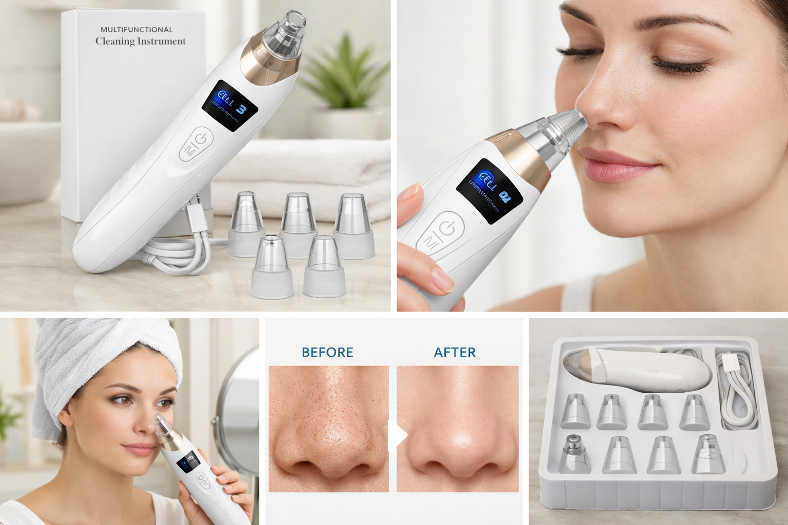 Digital Blackhead Remover Vacuum – Electric Pore Cleaner & Acne Remover