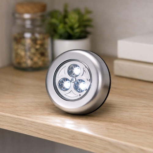 3pcs LED Tap Light – Self-Adhesive, Battery-Powered