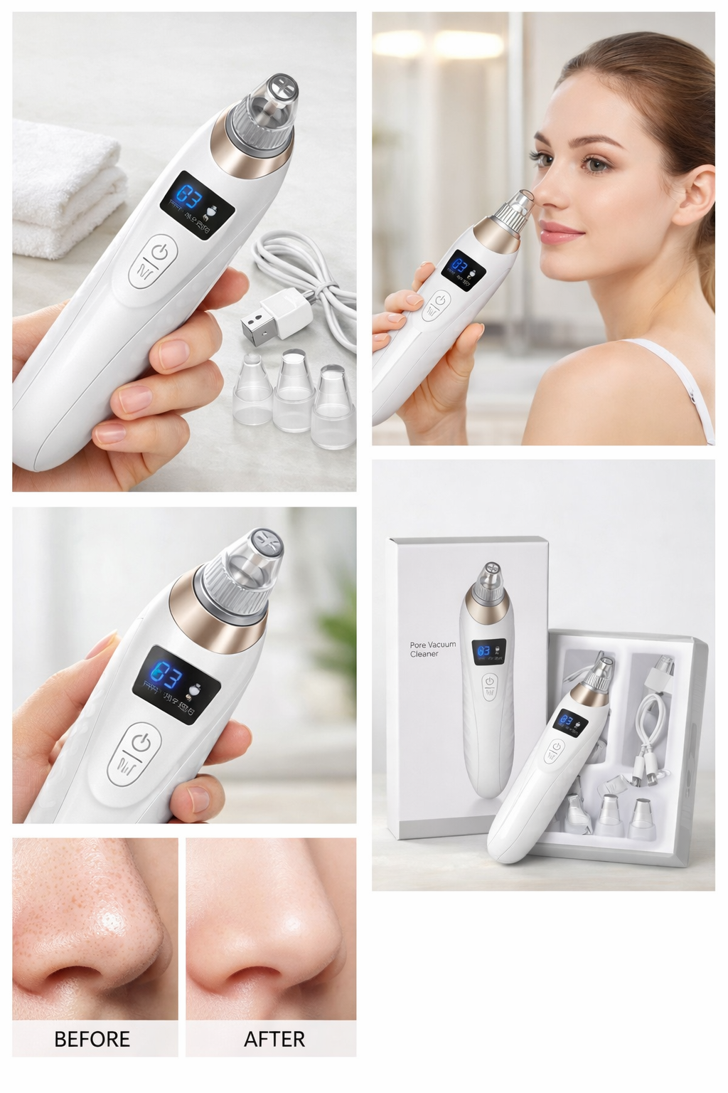Digital Blackhead Remover Vacuum – Electric Pore Cleaner & Acne Remover