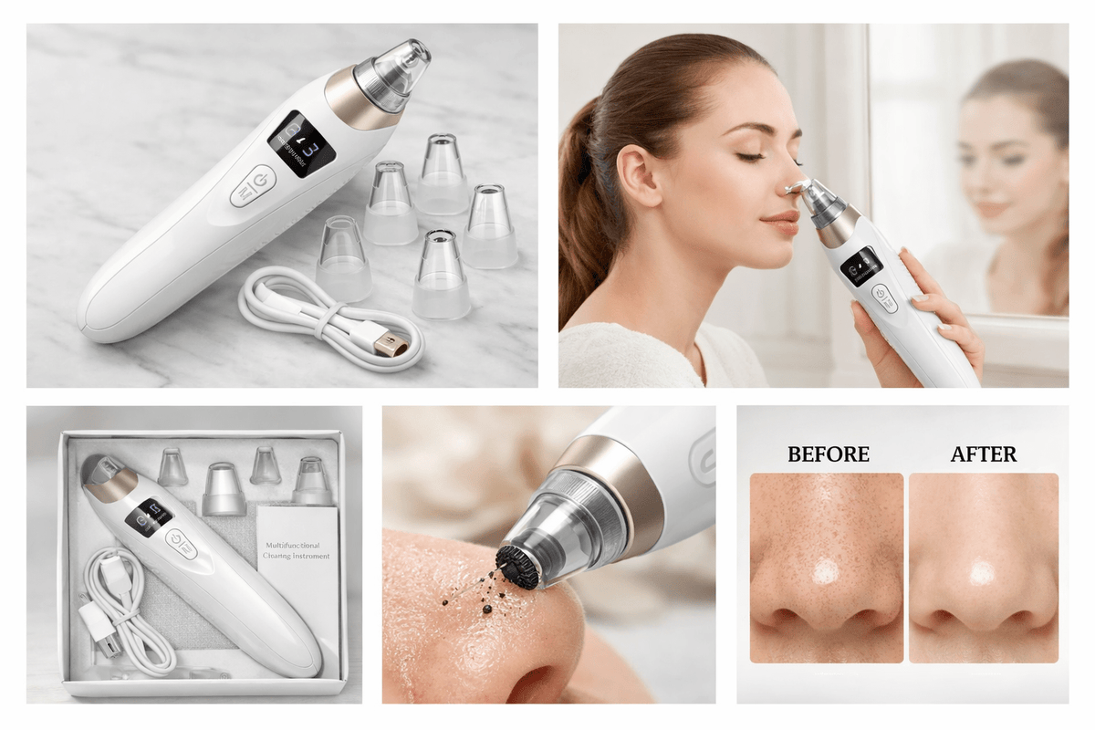 Digital Blackhead Remover Vacuum – Electric Pore Cleaner & Acne Remover - Zovio