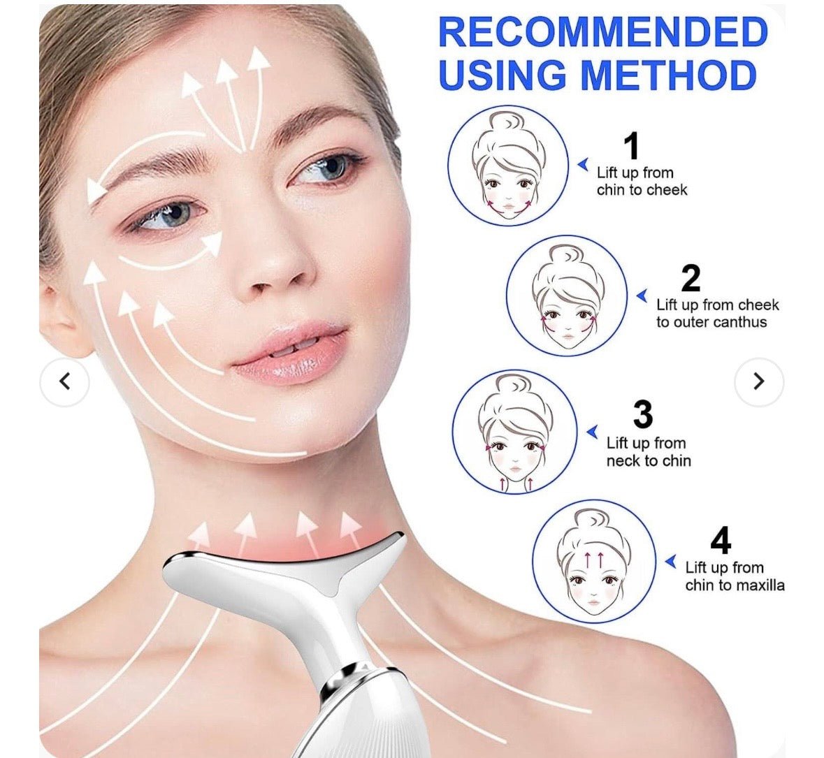 Face Lifting Massager With Red Light Therapy - Zovio