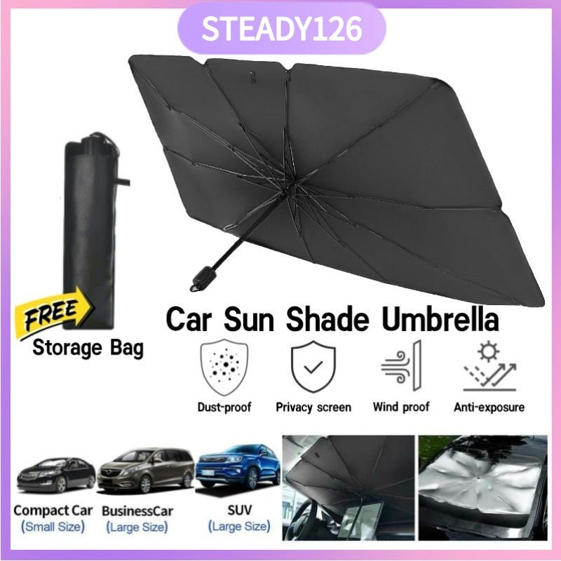 Foldable Car Windshield Umbrella – Sunshade for Front Windows - Zovio