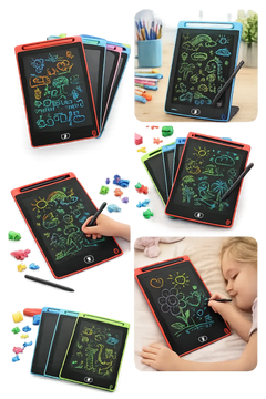 LCD Writing Tablet – Colorful Doodle Board for Kids 8.5 inches. - Zovio