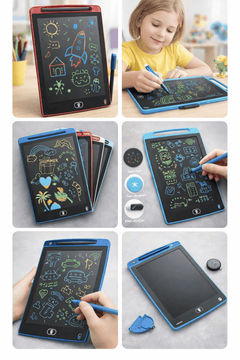 LCD Writing Tablet – Colorful Doodle Board for Kids 8.5 inches. - Zovio