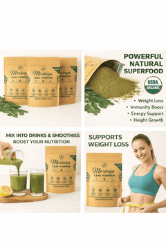 Organic Moringa Leaf Powder – 250g - Zovio