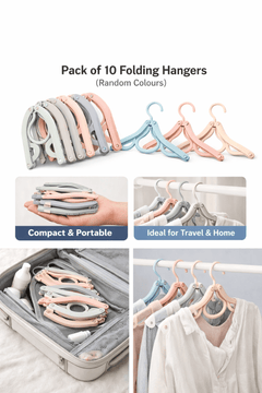 Pack of 30 Folding Clothes Hangers With Slots - Zovio